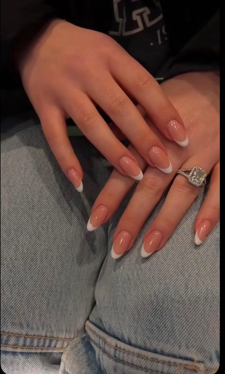 Black Square Gold Glitter Tips Press-On Nails