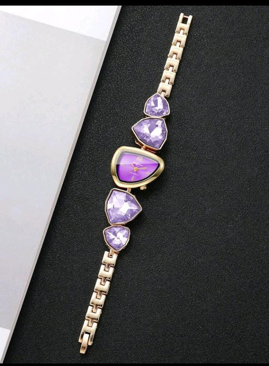 Crystal Gem Bracelet Watch Emerald Green