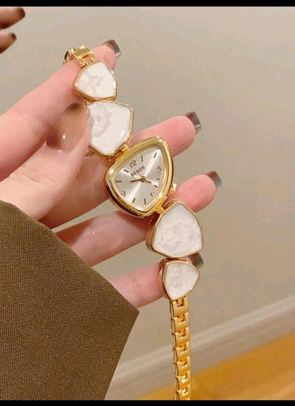 Renos Stone Bracelet Watch Rose Pink