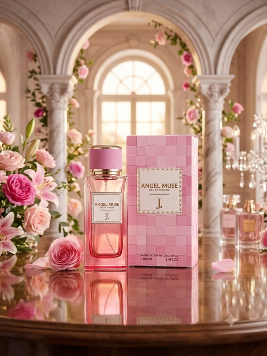 J. Angel Muse Eau de Parfum product collage